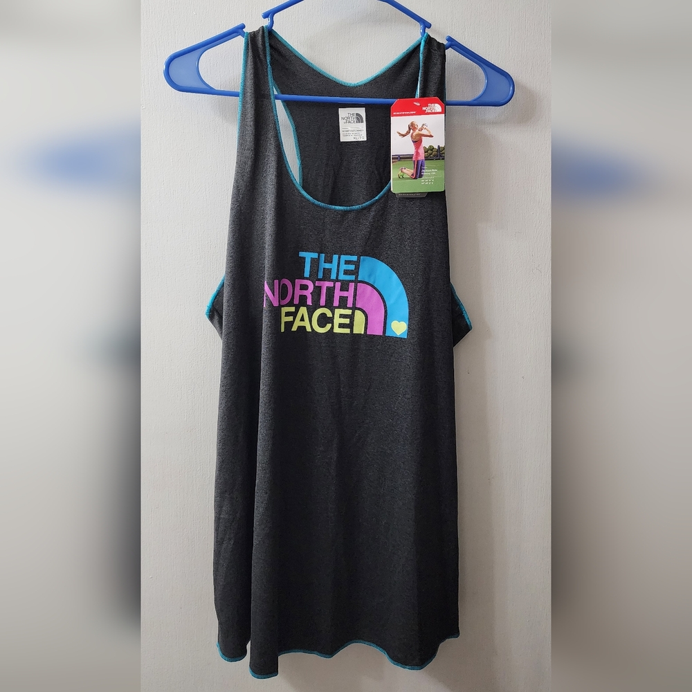 The North Face Charcoal and Teal Tank Top